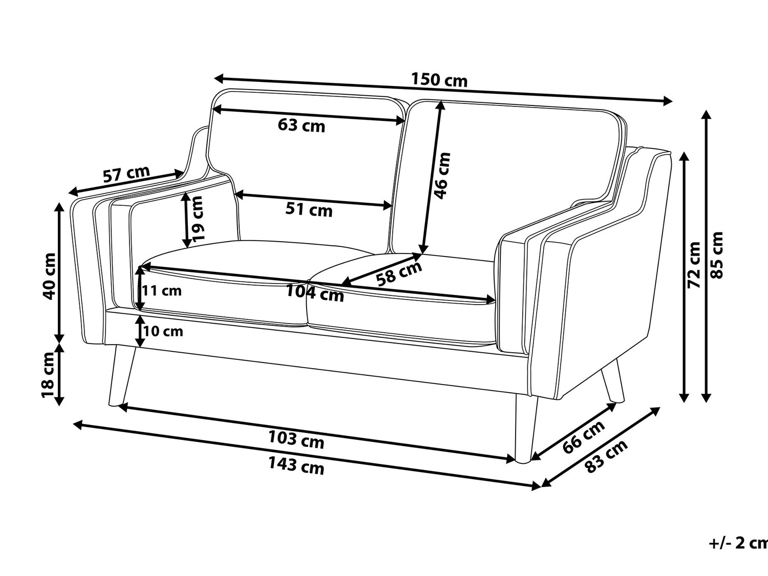 Dīvāns Berwyn 254 (Zils)