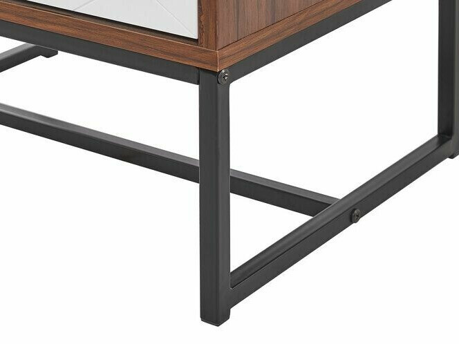 Kомод Fiotivu 103 (Белый + Чёрный + Темное дерево)