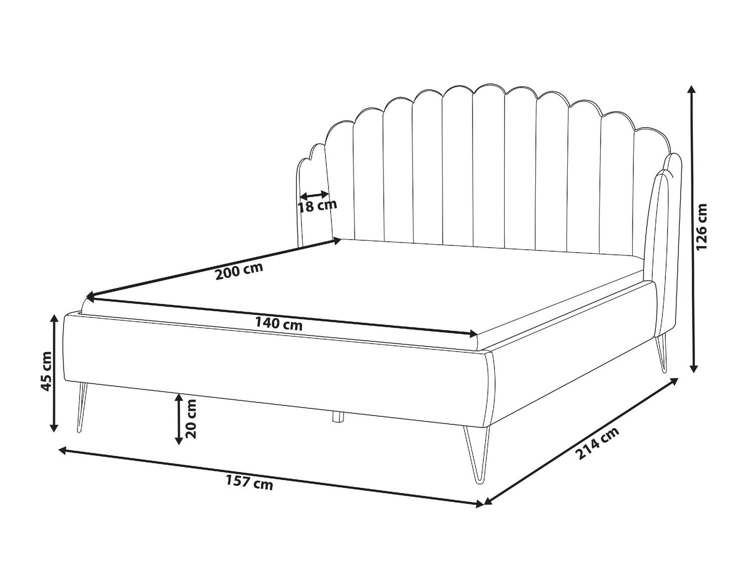 Кровать Berwyn 264 (Розовый)