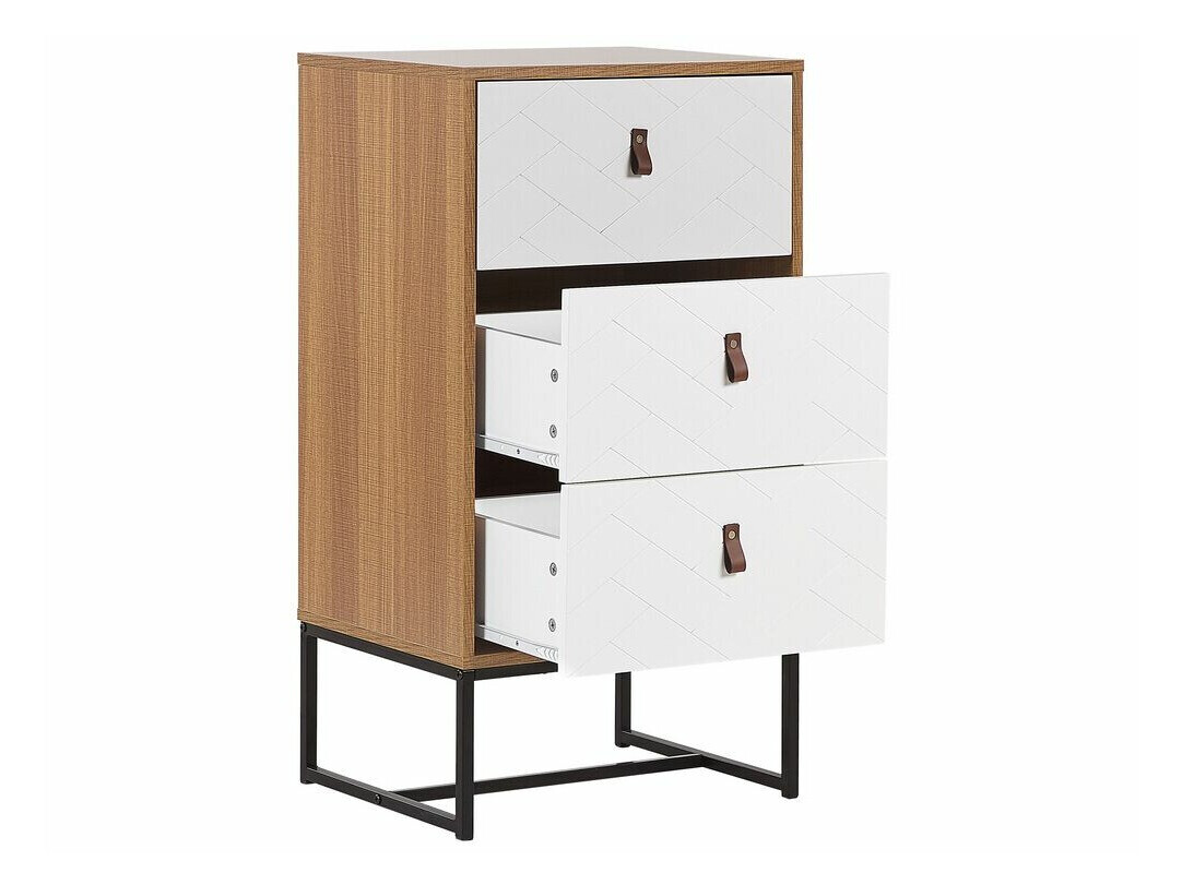 Kumode Fiotivu 103 (Balts + Melns + Gaišs koks)