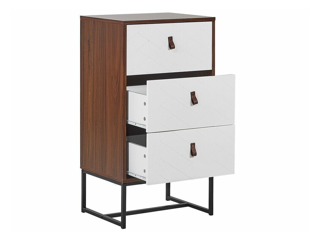 Kumode Fiotivu 103 (Balts + Melns + Tumšs koks)