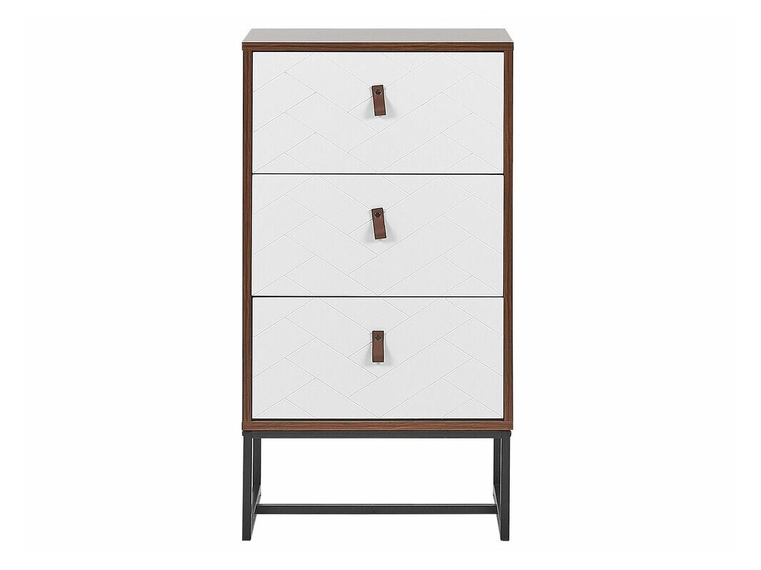 Kumode Fiotivu 103 (Balts + Melns + Tumšs koks)