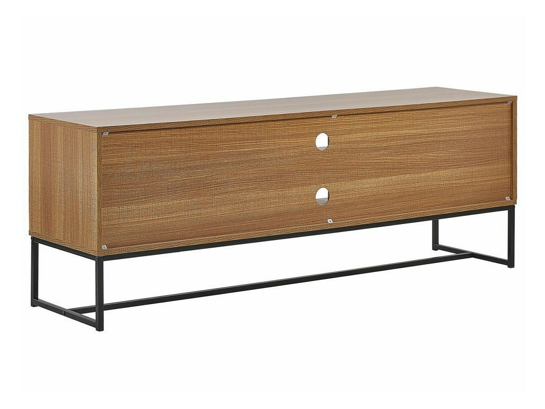 ТВ тумба Fiotivu 102 (Белый + Чёрный + Светлое дерево)