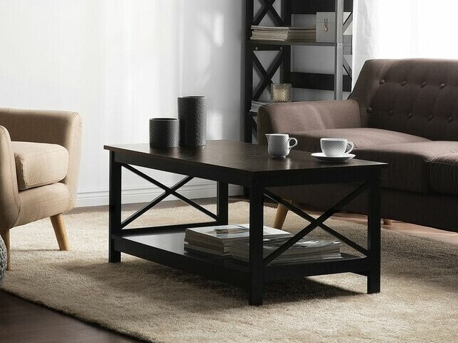 Žurnālu galdiņš Cateti 102 (Melns)