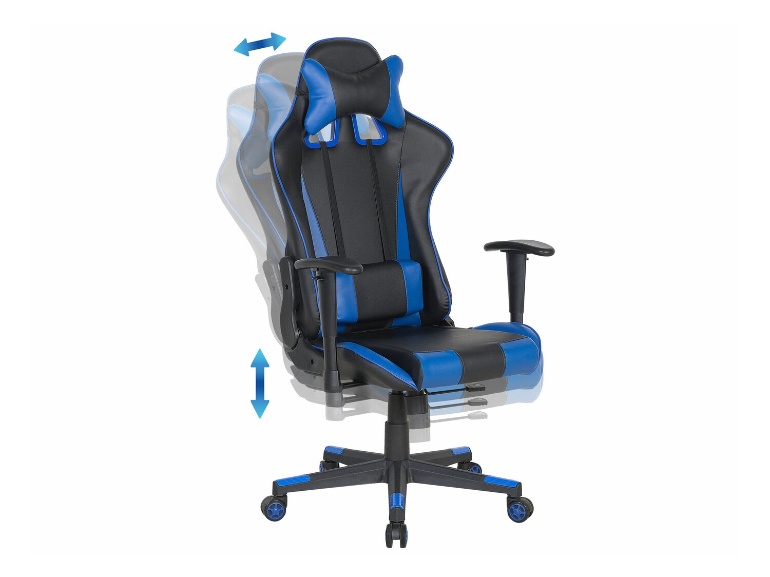 Игровое кресло Berwyn 308 (Чёрный + Синий)