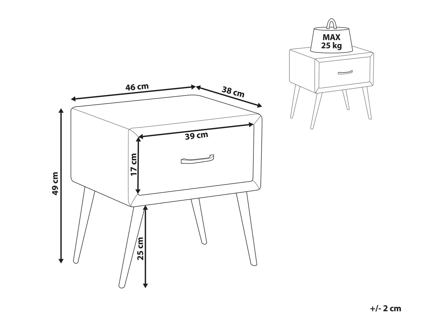 Naktsgaldiņš Berwyn 325 (Bēšs + Zelta)