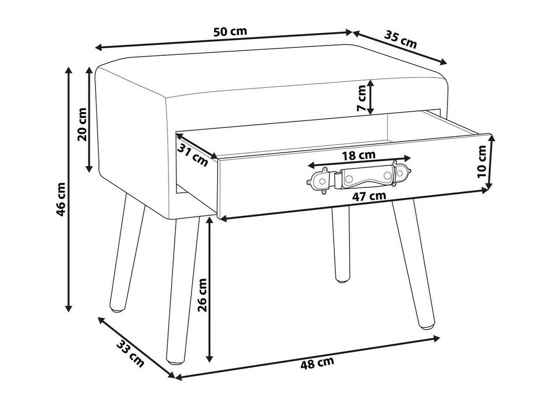 Прикроватная тумбочка Berwyn 301 (Розовый)