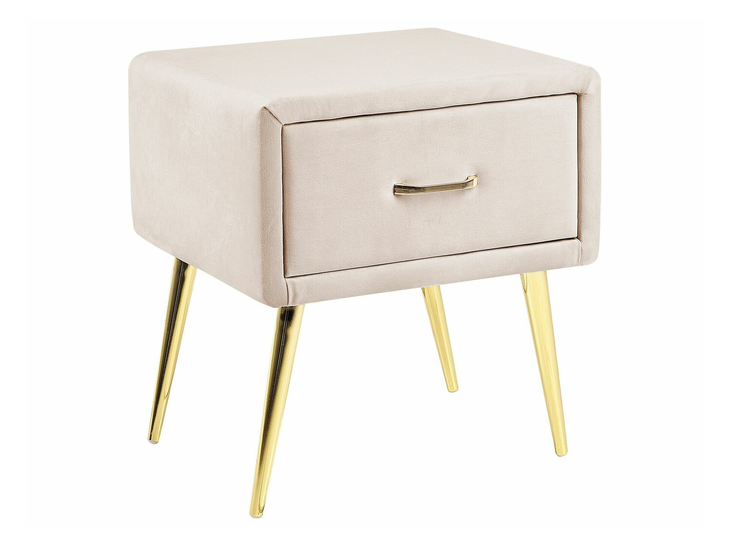 Прикроватная тумбочка Berwyn 325 (Бежевый + Золотой)