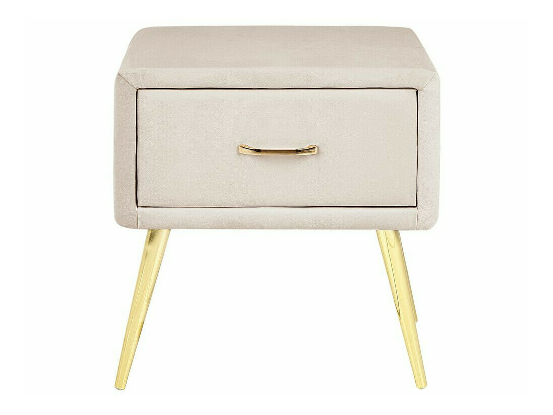 Прикроватная тумбочка Berwyn 325 (Бежевый + Золотой)