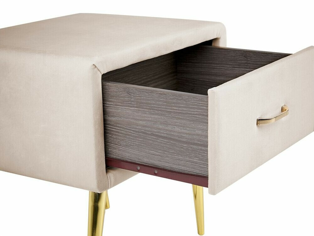 Прикроватная тумбочка Berwyn 325 (Бежевый + Золотой)