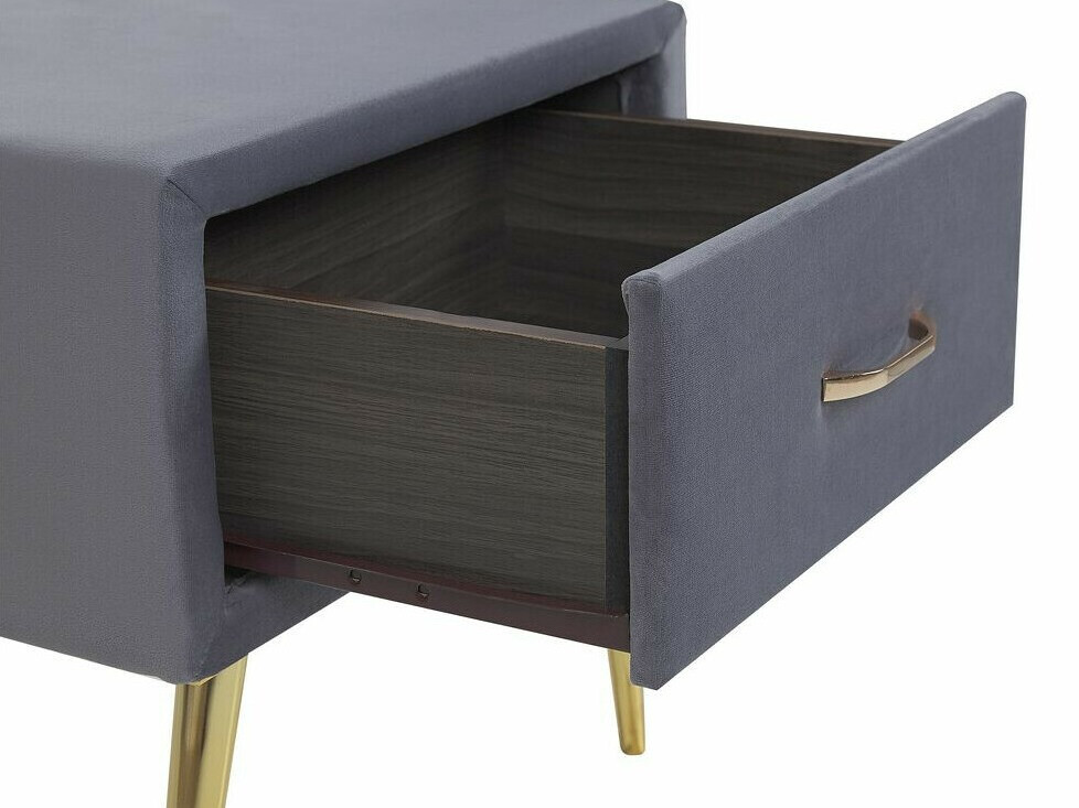 Прикроватная тумбочка Berwyn 325 (Серый + Золотой)