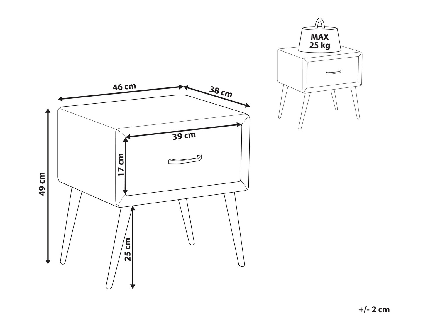 Прикроватная тумбочка Berwyn 325 (Зелёный + Золотой)