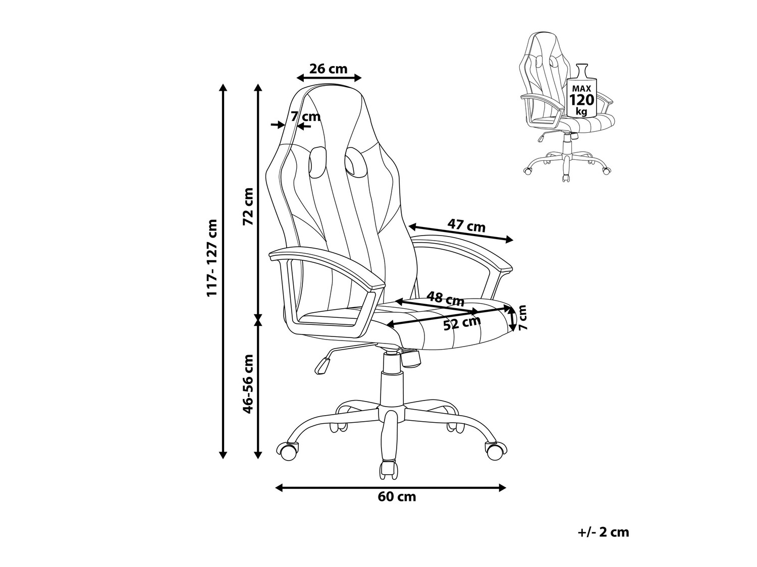 Spēļu krēsls Berwyn 316 (Melns + Zaļš)