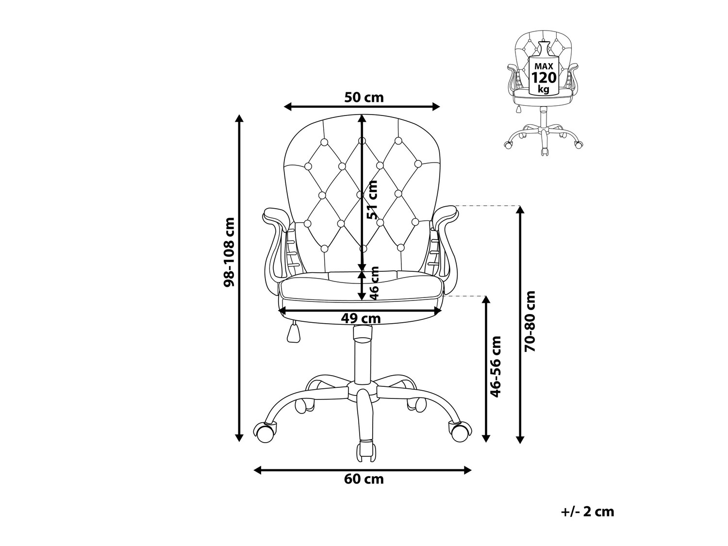 Biroja krēsls Berwyn 335 (Balts)