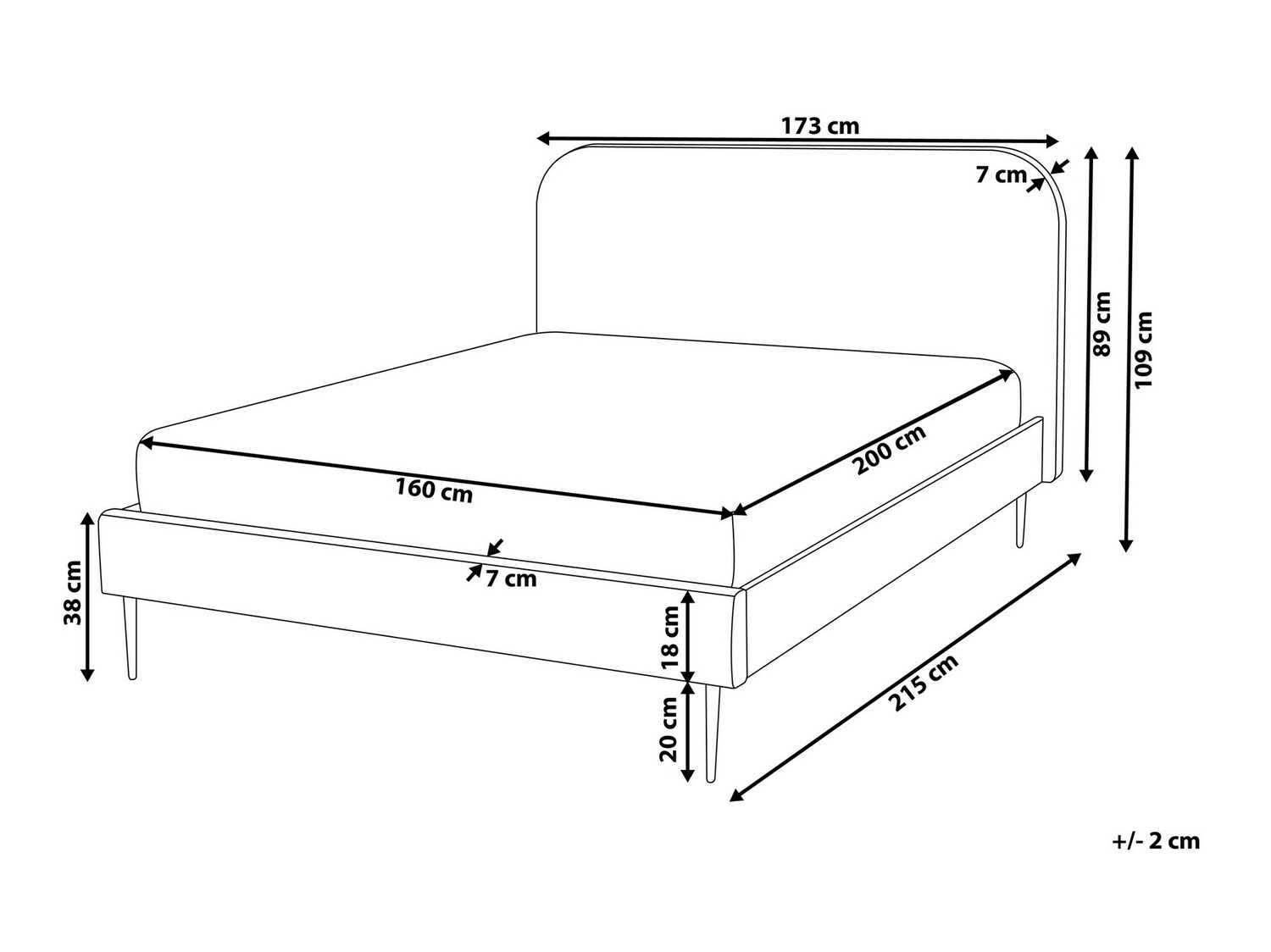 Кровать Berwyn 328 (Синий + Золотой)