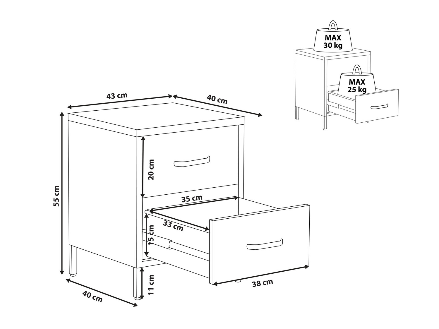 Naktsgaldiņš Berwyn 330 (Gaiši zils)