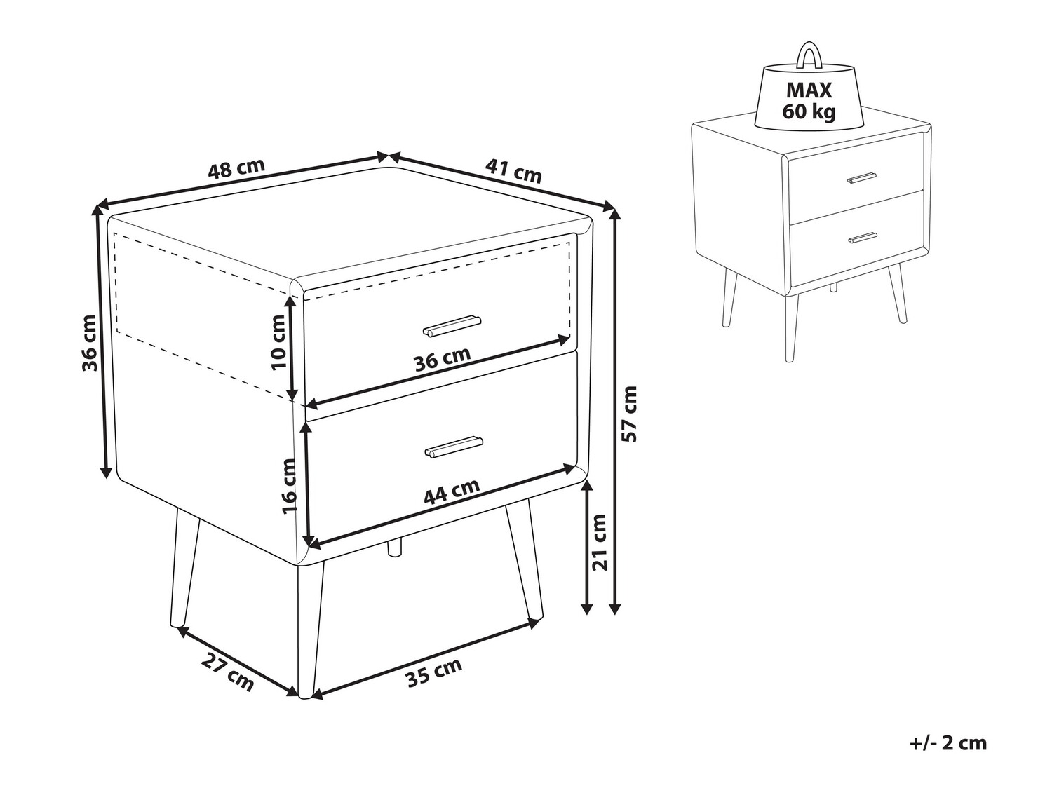 Naktsgaldiņš Berwyn 337 (Bēšs + Melns)