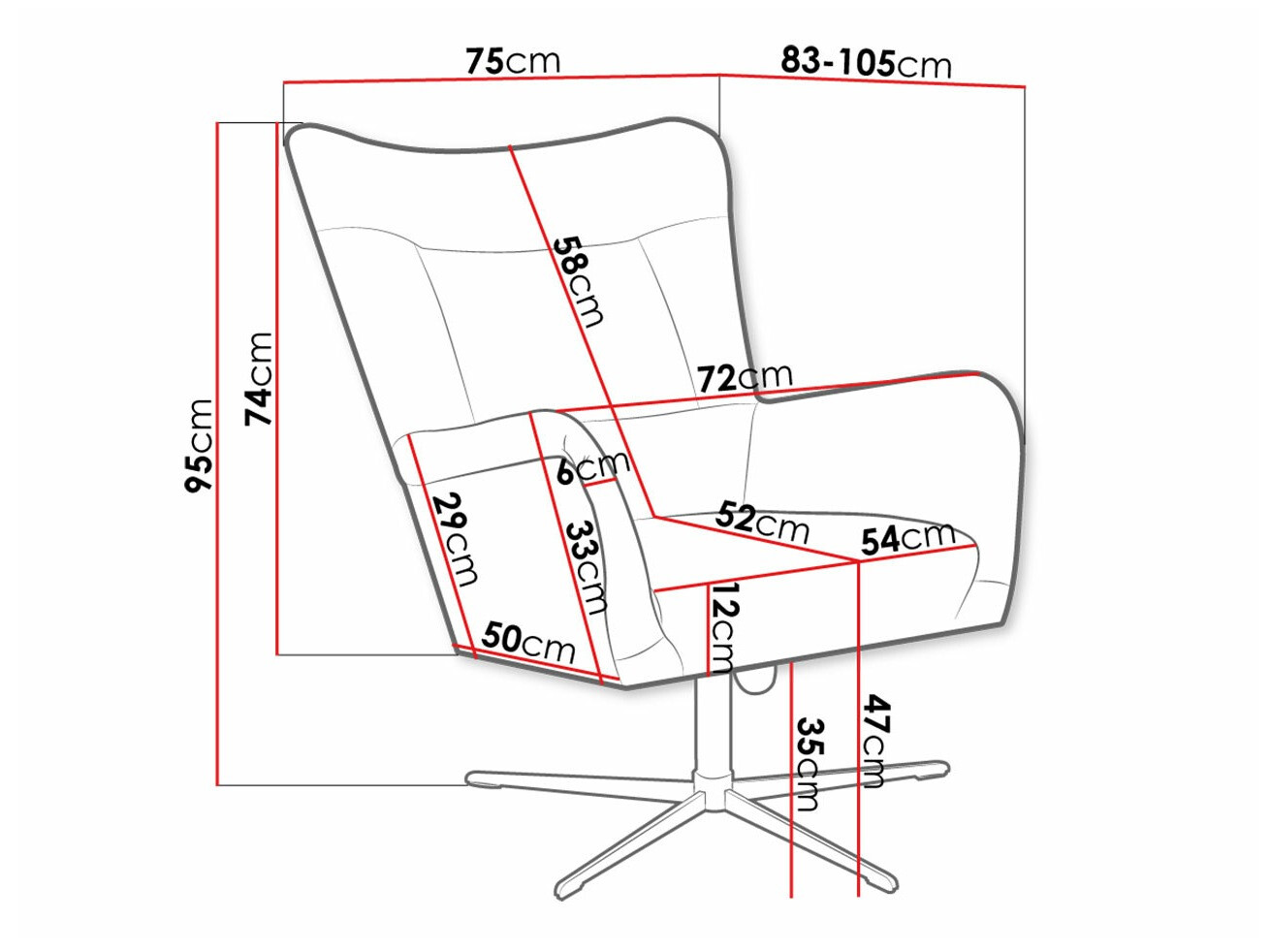 Krēsls Marana 100 (Velluto 10)