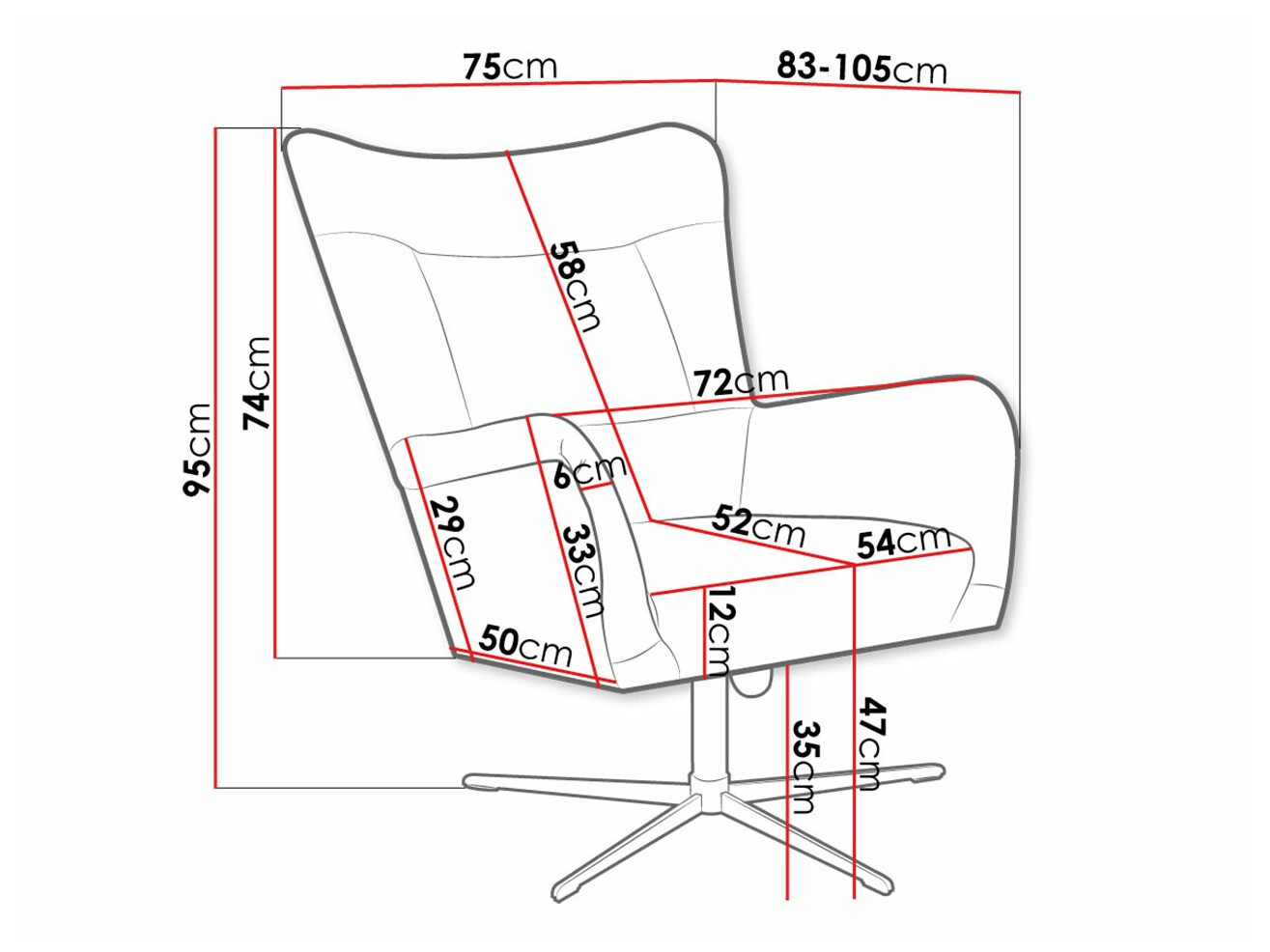 Krēsls Marana 100 (Velluto 2)