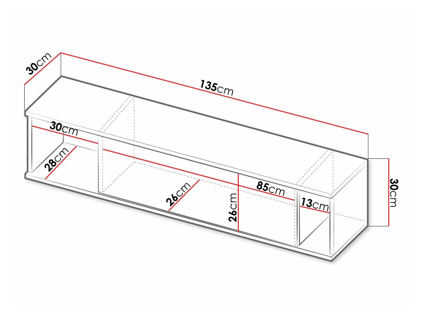 Настенная полка Lomsore 105 (Белый)