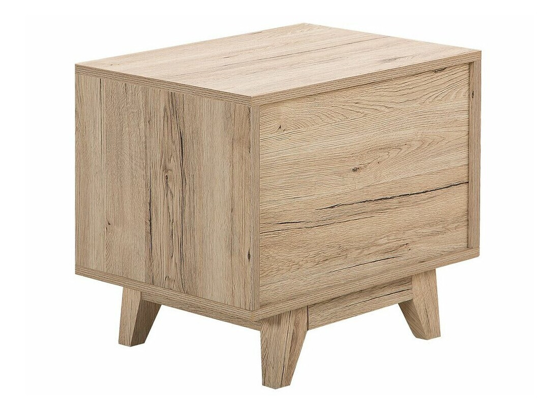 Прикроватная тумбочка Berwyn 351 (Белый + Светлое дерево)