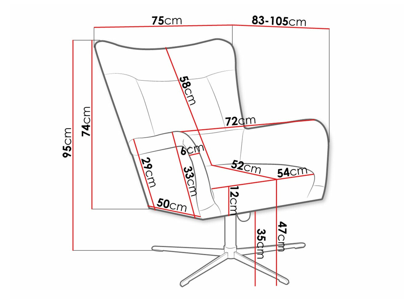 Krēsls Marana 100 (Velluto 14)