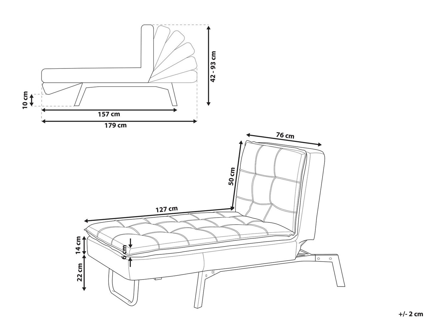 Kušete Berwyn 375 (Melns)