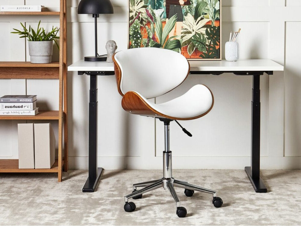 Офисный стул Berwyn 409 (Белый + Темное дерево)