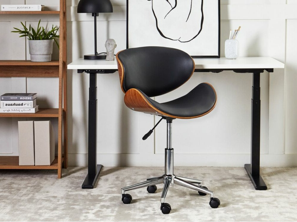 Офисный стул Berwyn 409 (Чёрный + Темное дерево)