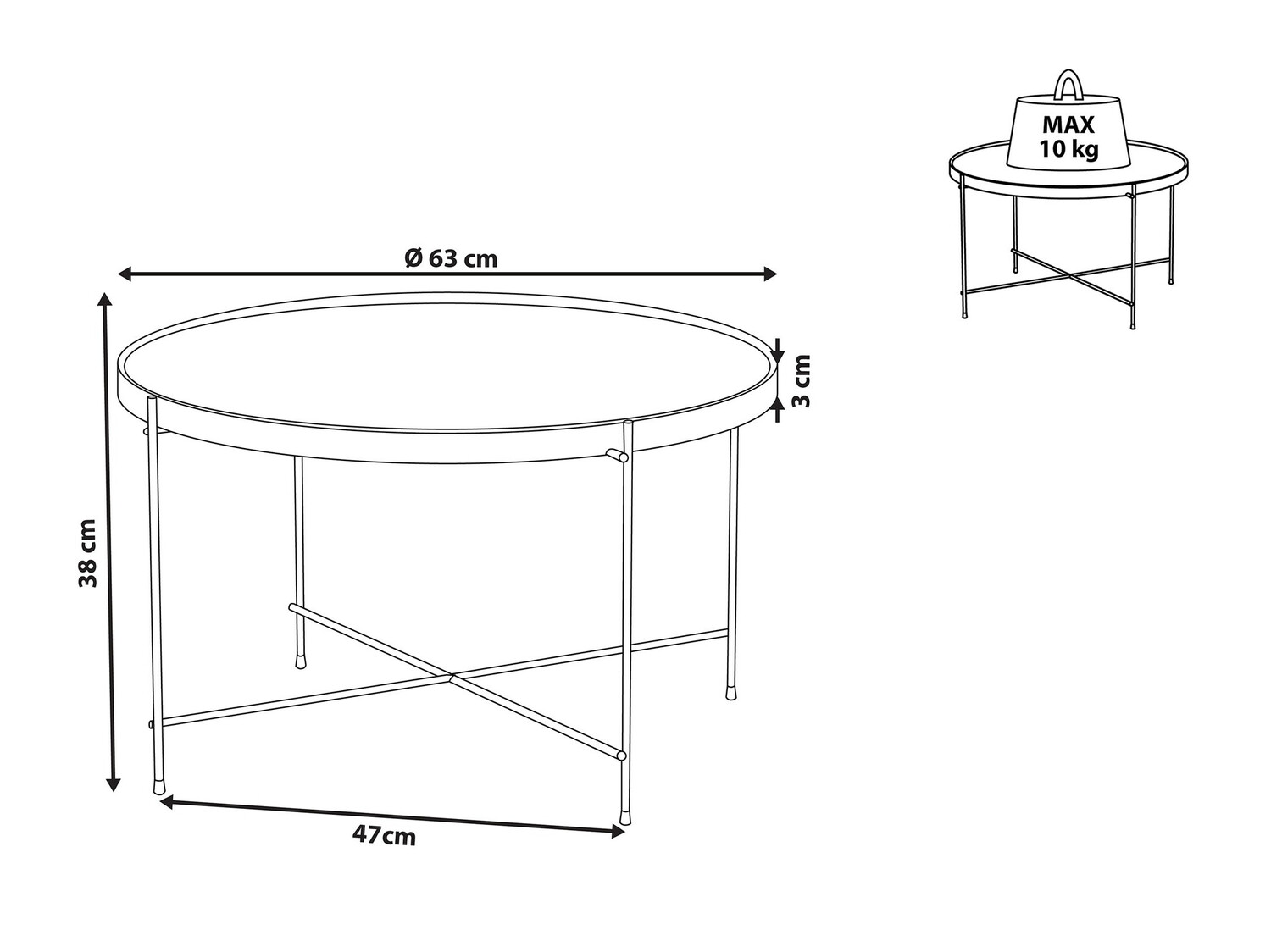 Журнальный столик Berwyn 403 (Золотой)