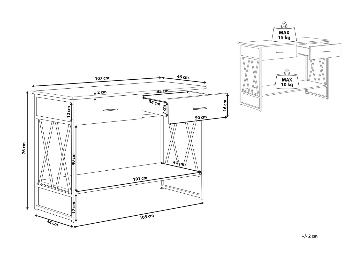 Konsole Berwyn 439 (Tumšs koks)