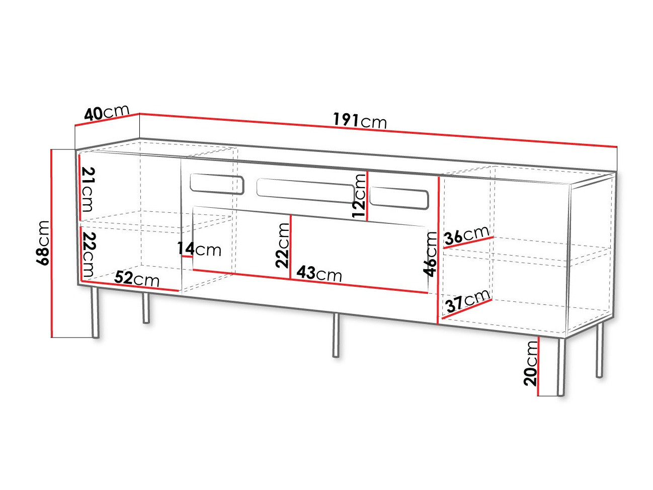 ТВ тумба Venophu 102