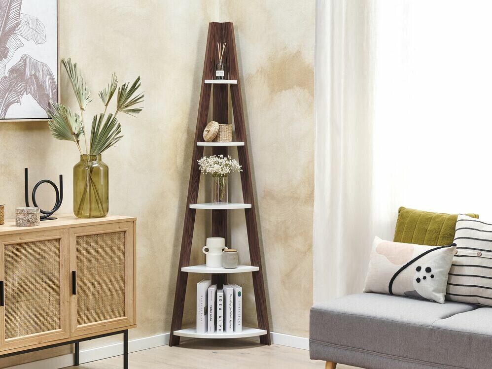 Stūra plaukts Berwyn 451 (Tumšs koks + Balts)