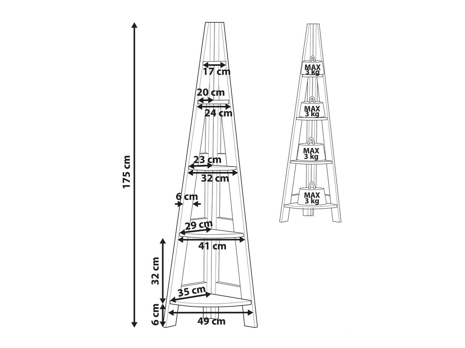 Stūra plaukts Berwyn 451 (Tumšs koks + Balts)