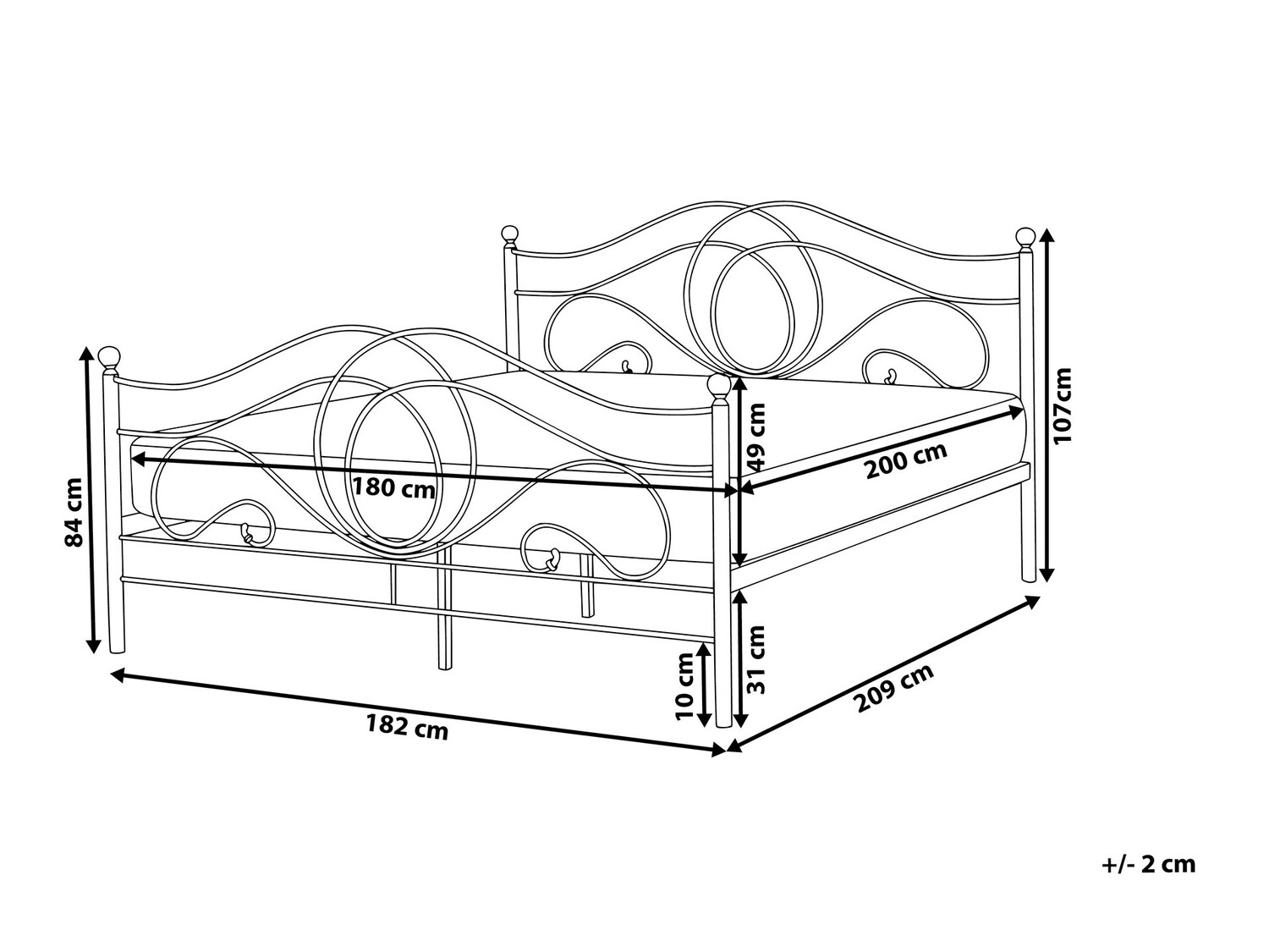 Кровать Berwyn 458 (Белый)