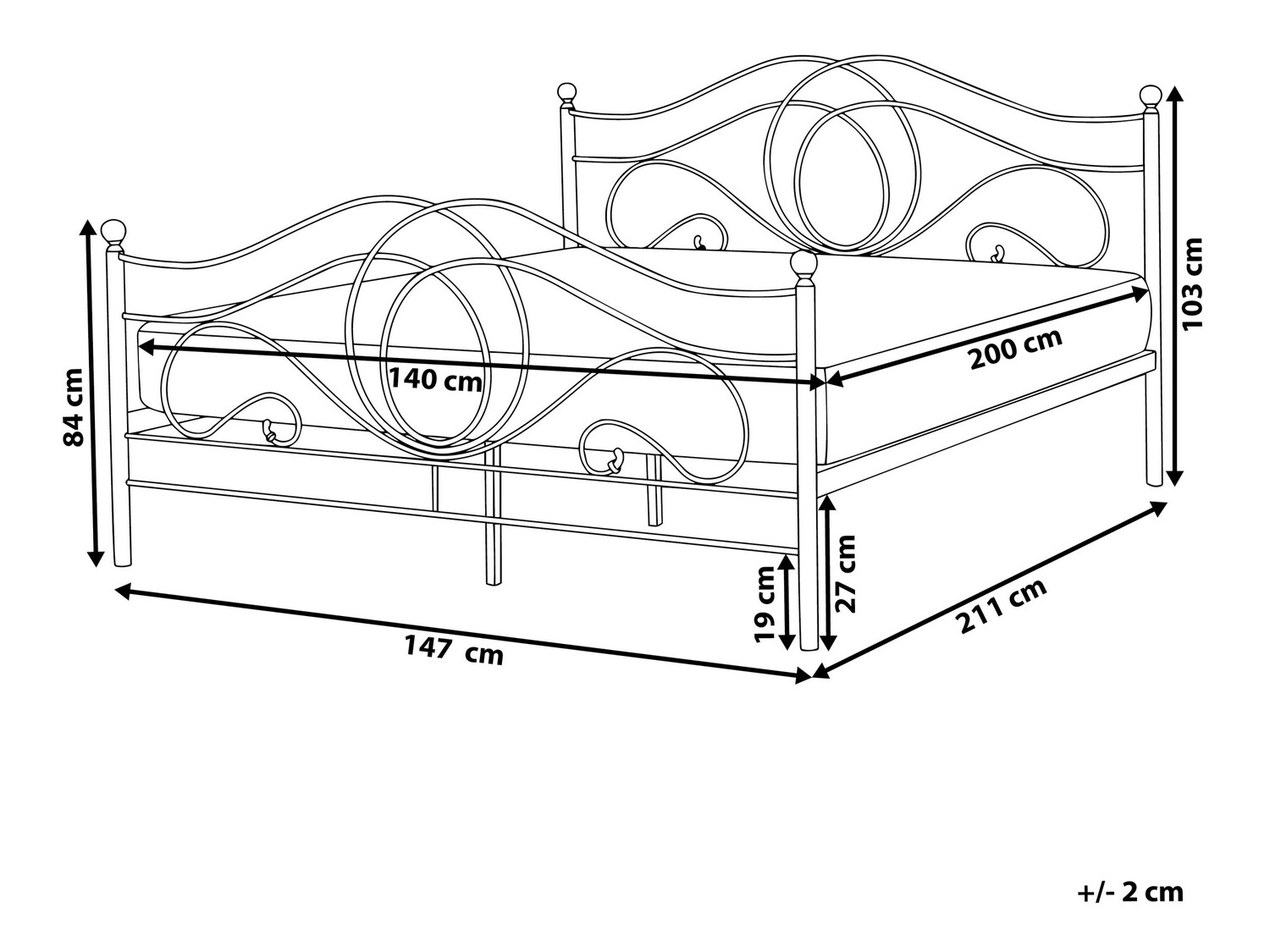 Кровать Berwyn 458 (Чёрный)
