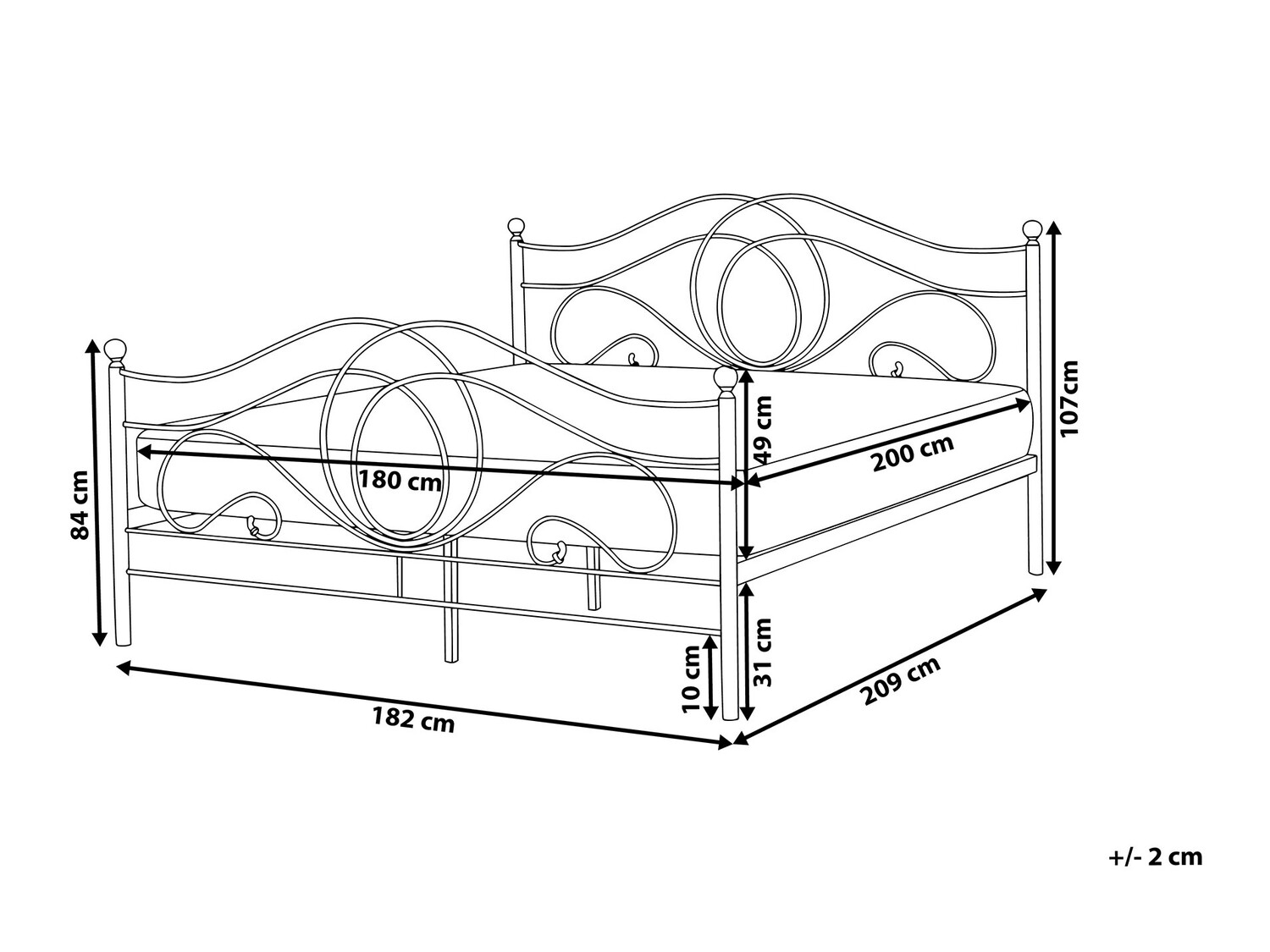 Кровать Berwyn 458 (Чёрный)