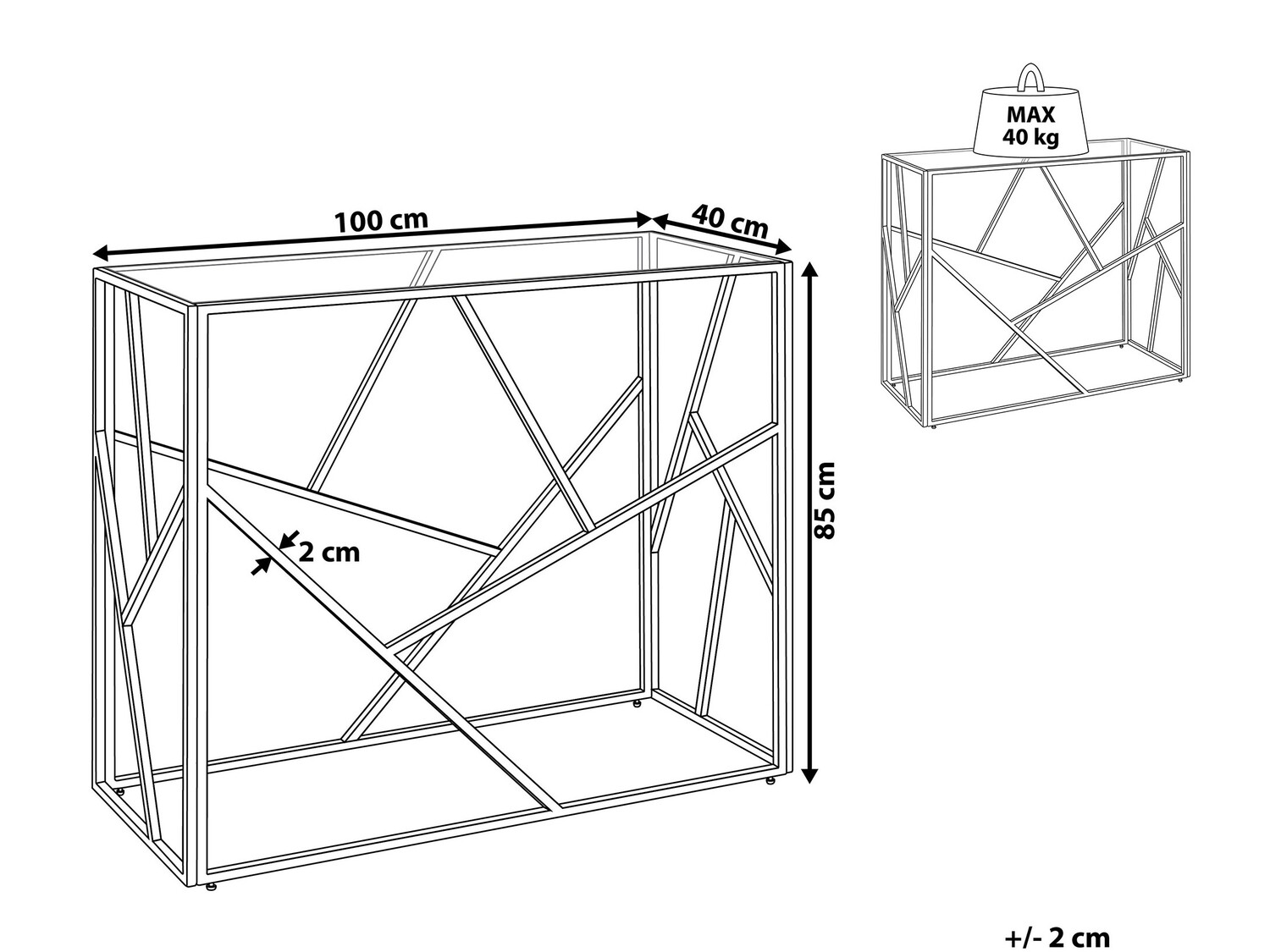 Konsole Berwyn 484 (Sudraba)