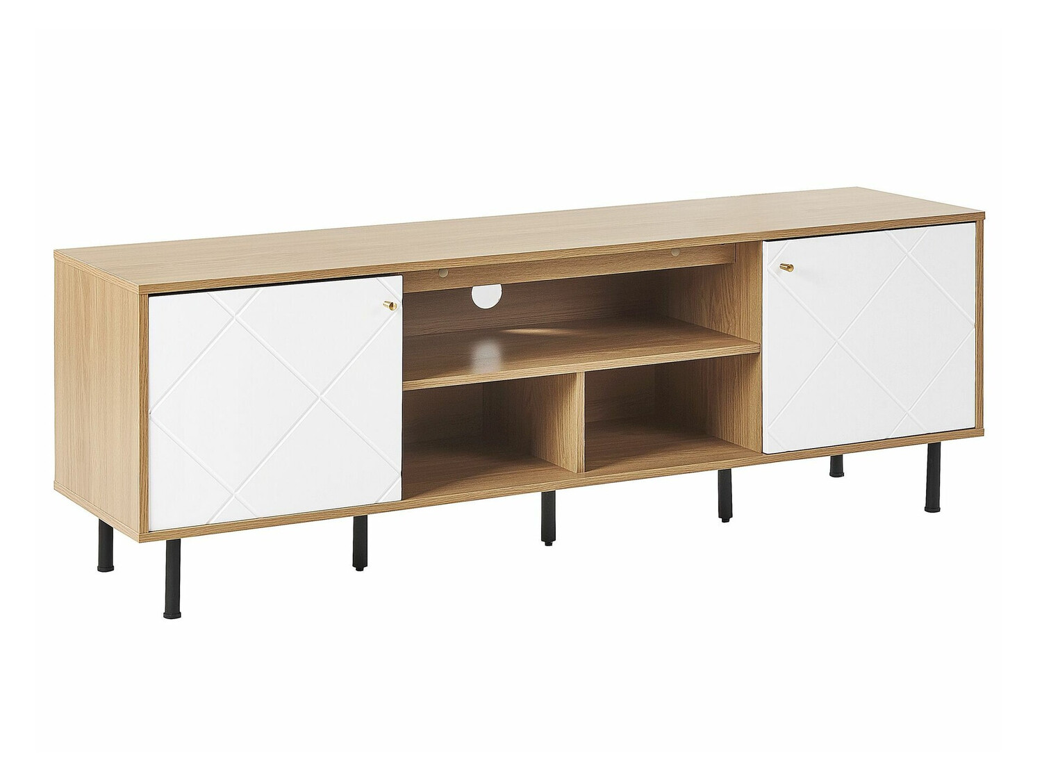 TV galds Berwyn 490 (Gaišs koks + Balts)