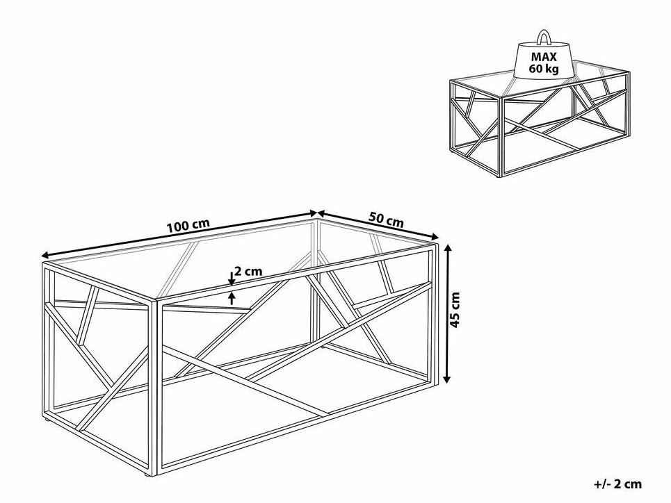 Žurnālu galdiņš Berwyn 483 (Zelta)