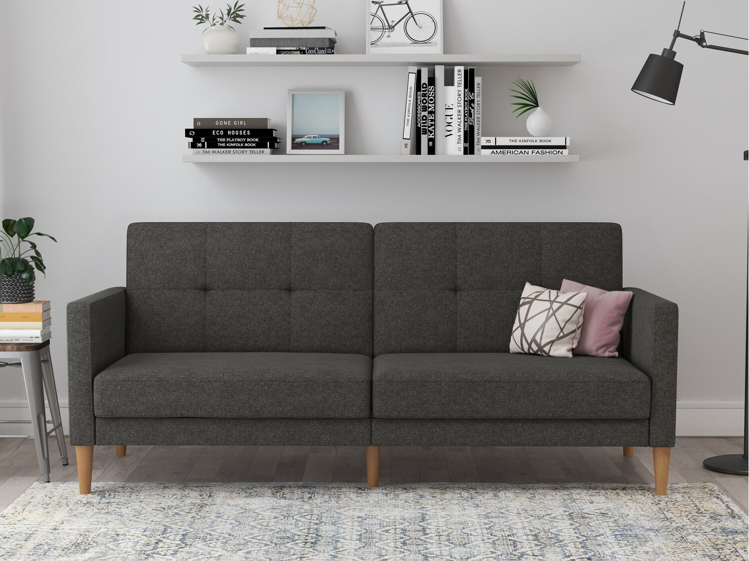 Dīvāns gulta Denton 1178 (Antracīts)