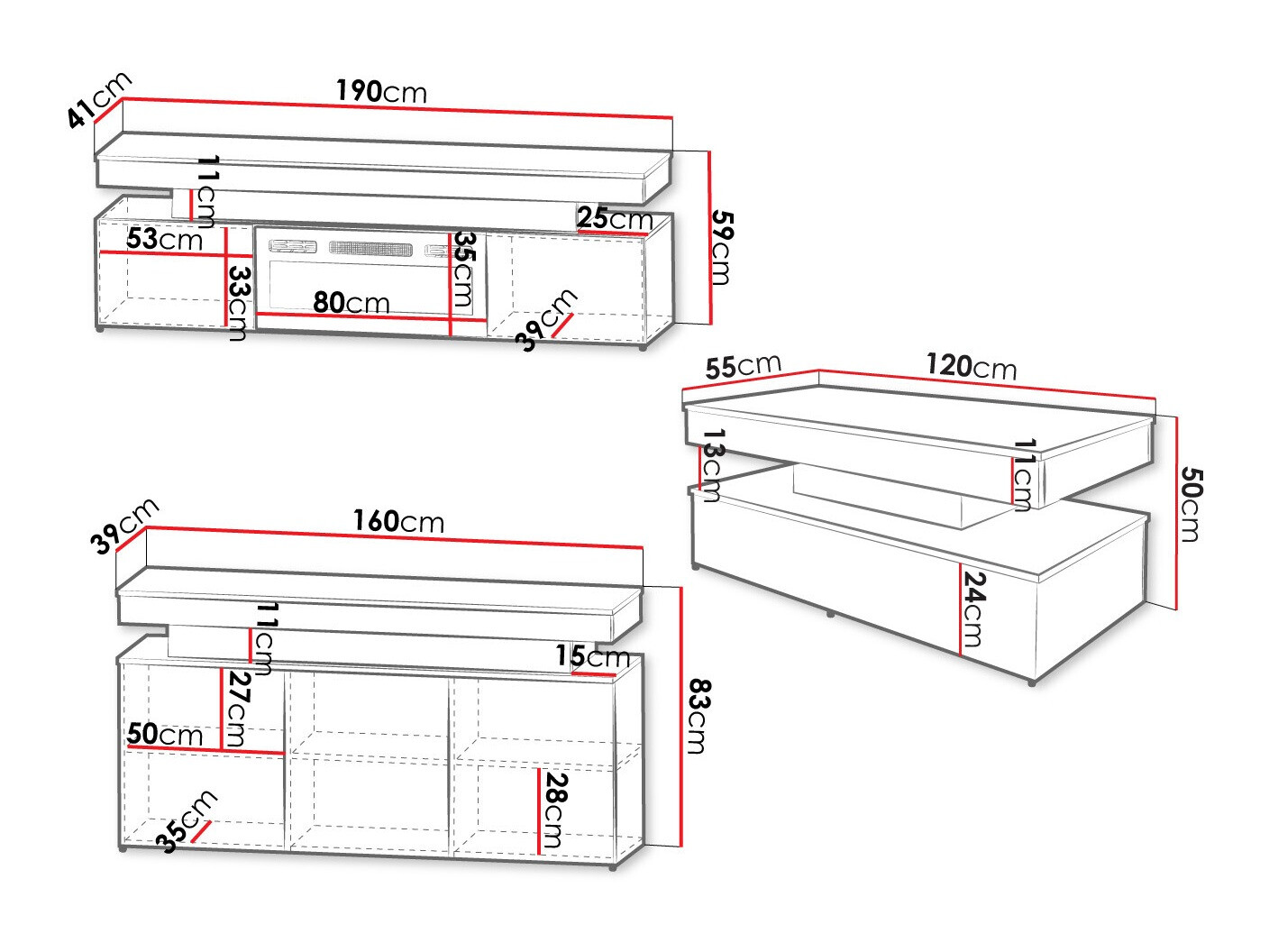 Набор для гостиной Monfero 106 (Белый + Глянцевый белый)