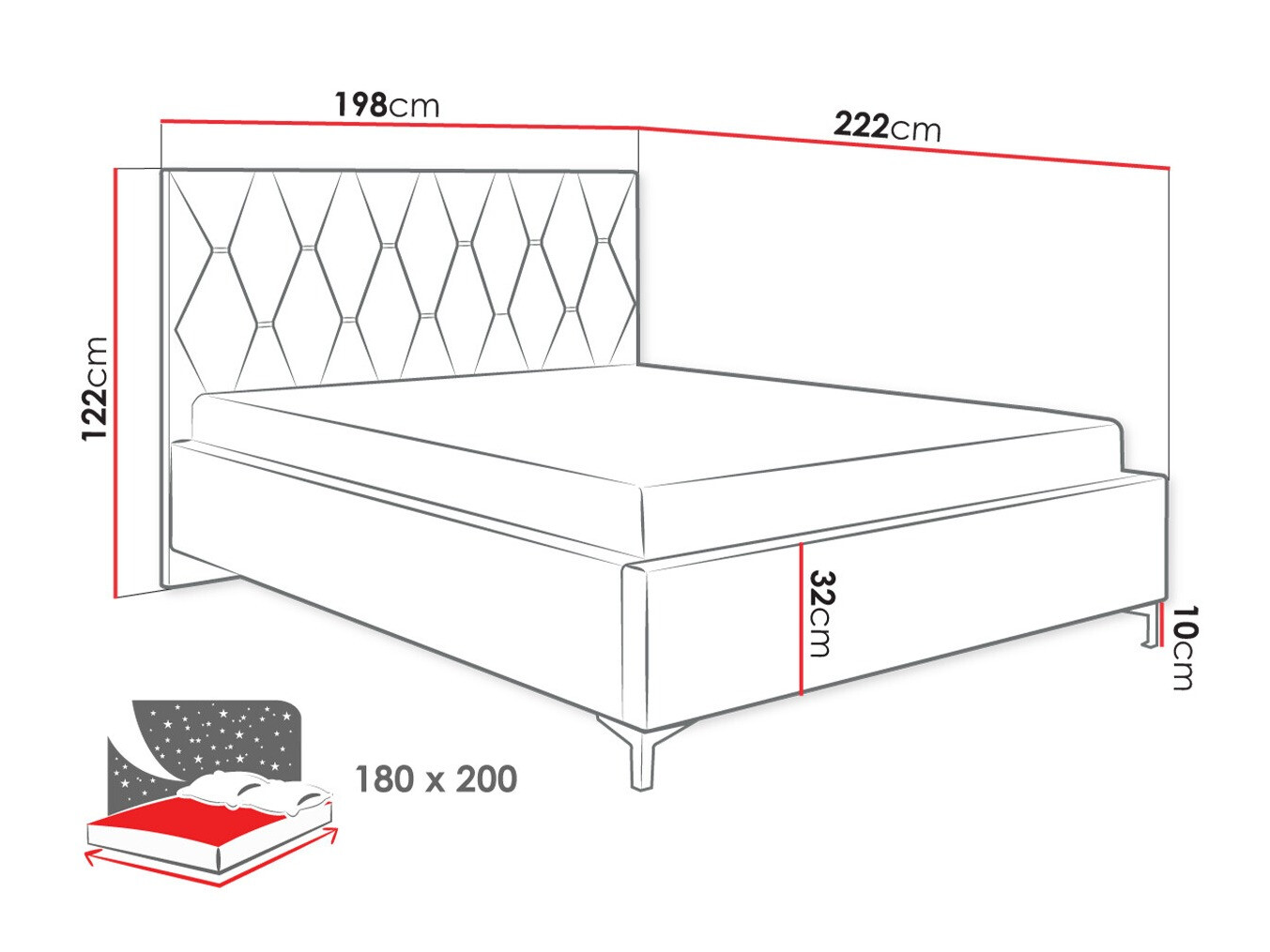 Кровать Baltimore 192 (Manila 14)