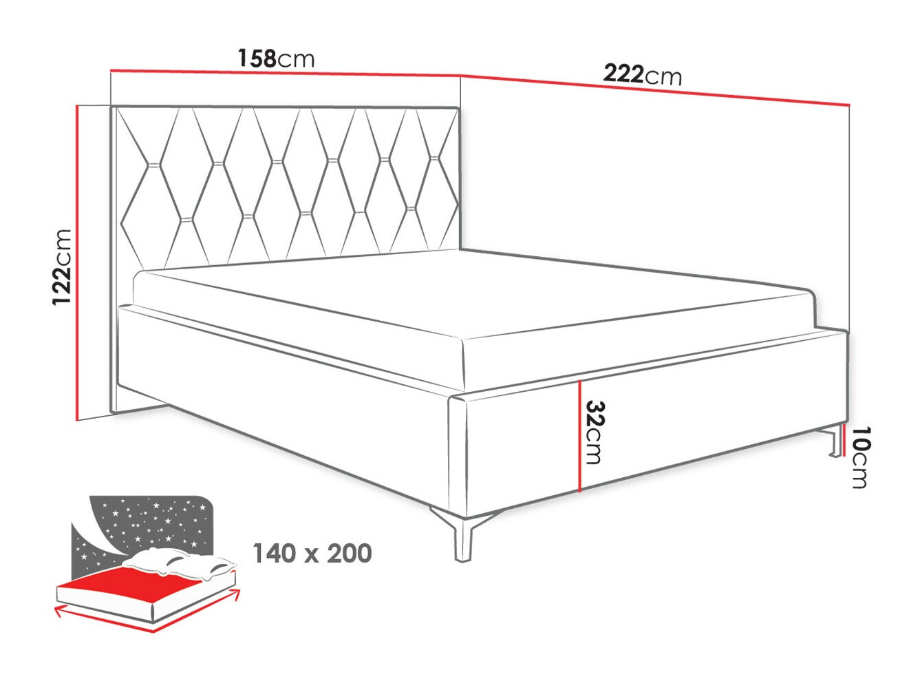 Кровать Baltimore 192 (Manila 29)