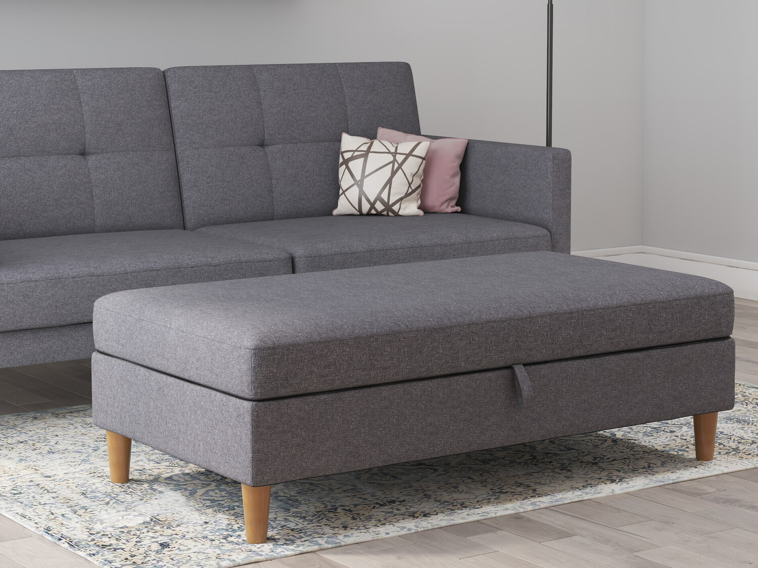 Mīkstais sols Denton 1180 (Tumši pelēks)