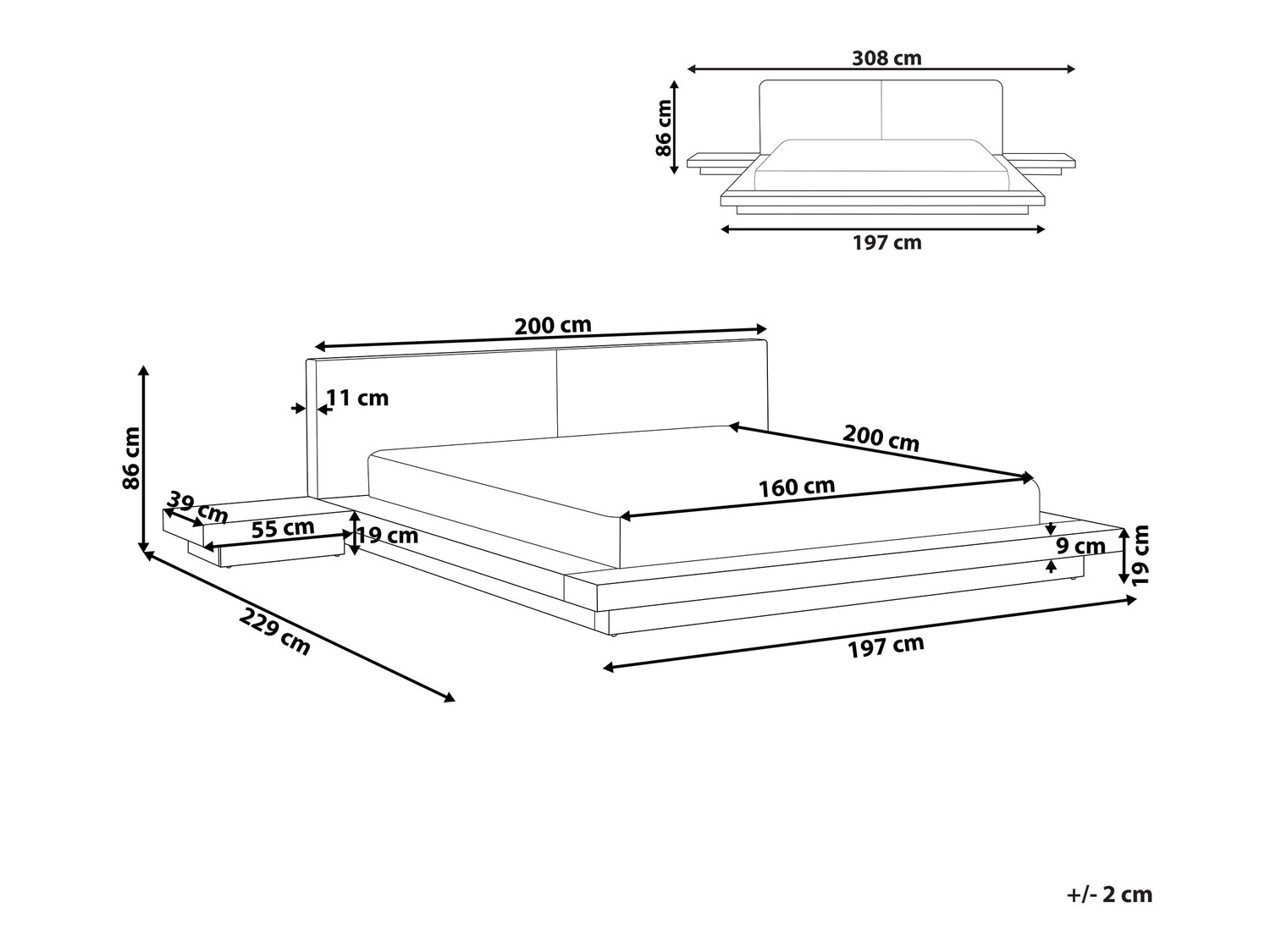 Gulta Berwyn 541 (Tumšs koks) Ar naktsgaldiņiem