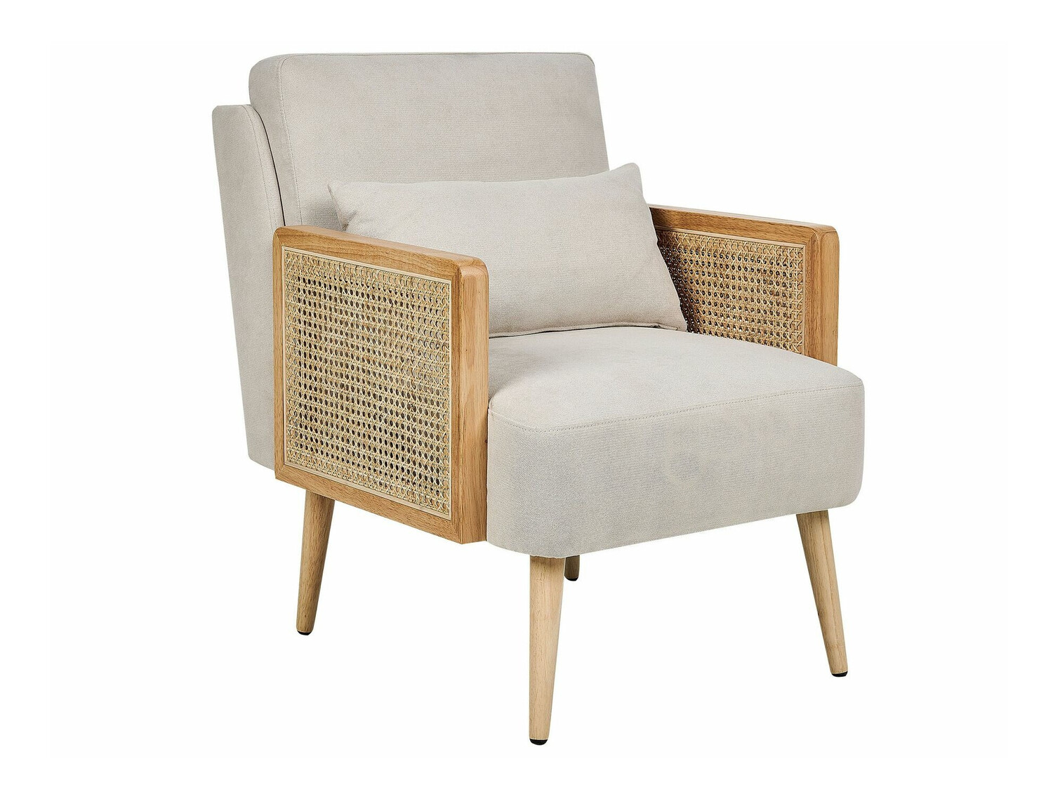 Кресло Berwyn 2026 (Бежевый + Светлое дерево)