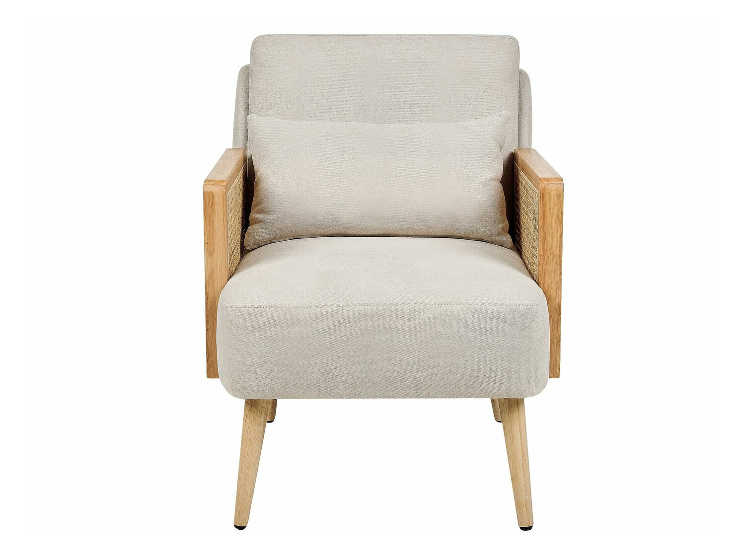 Кресло Berwyn 2026 (Бежевый + Светлое дерево)