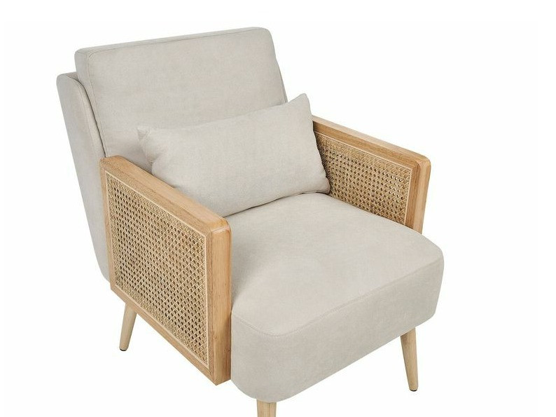 Кресло Berwyn 2026 (Бежевый + Светлое дерево)