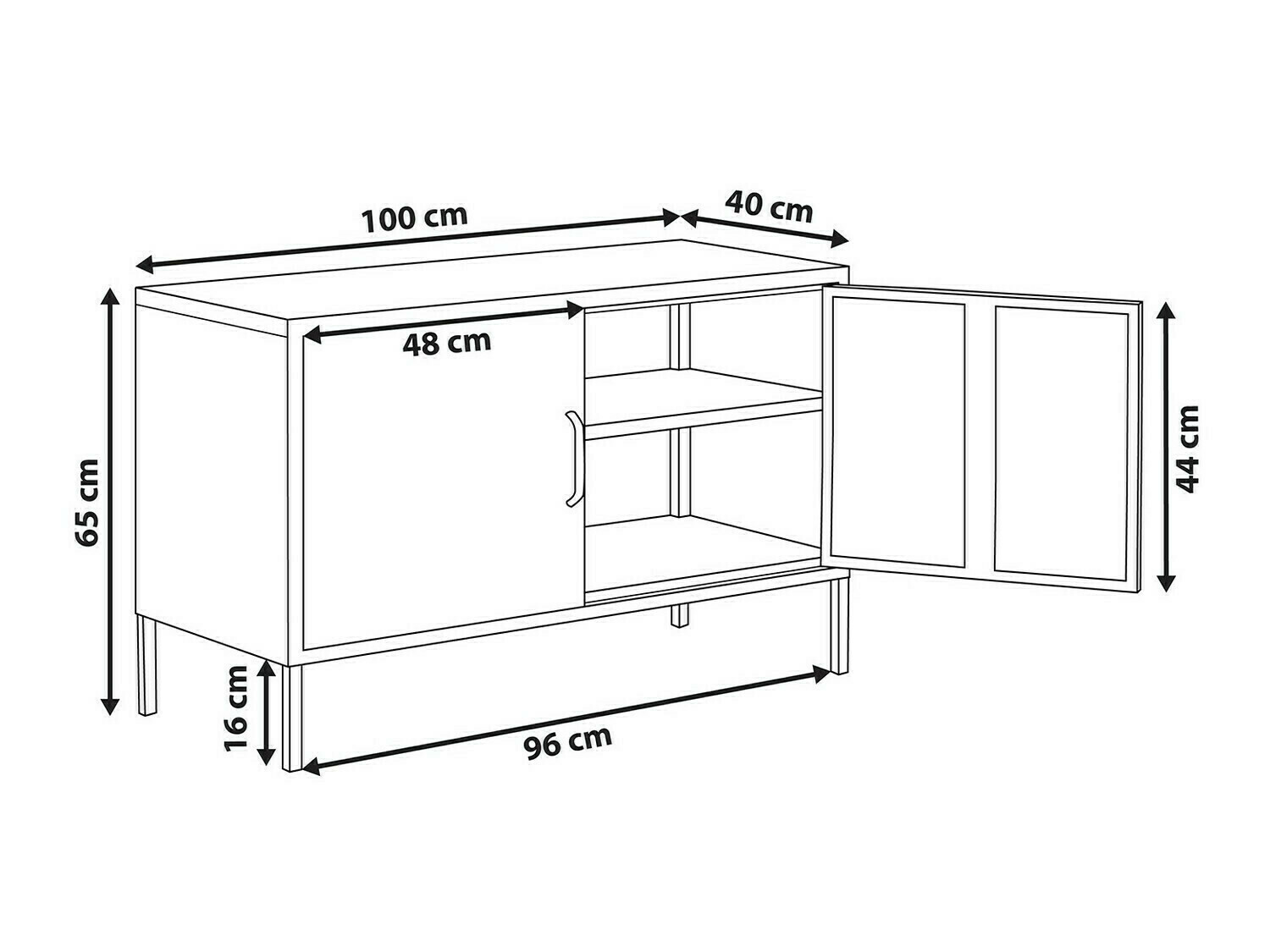 Skapis Sovelu 105 (Balts)